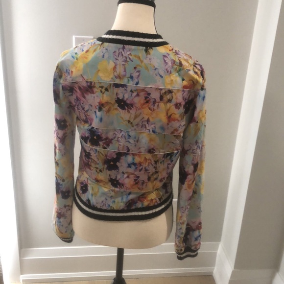 Sachin + Babi floral Bomber Jacket size 0 - Picture 2 of 2